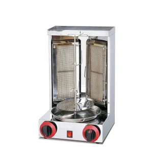 Stainless Steel Shawarma Grill Gas Vertical Kebab Gyro Rotisserie Oven Meat Broiler for Restaurant