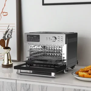 Stainless Steel Smart 30L 1800W Convection Air Fryer Oven with Toasters & Pizza Functions