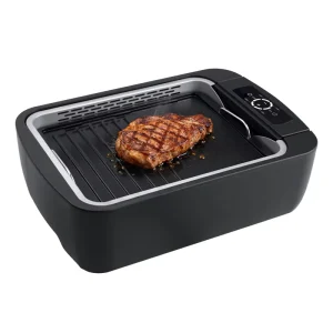 Stainless Steel Smart Electric Contact Grill Maker Smokeless BBQ Grill Digital Panini Grill Griddle