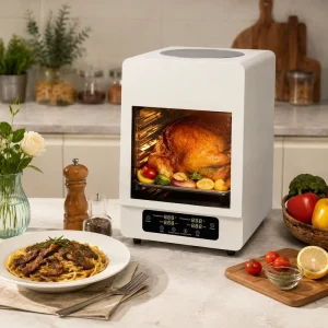 Stainless Steel Smart Kitchen Oven Air Fryer Multi Function Baking Roasting Toaster Oven for Household Cooking Equipment