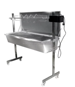 Stainless Steel Spit Roaster 60kg Capacity Commercial Charcoal Rotisserie for Backyard BBQ