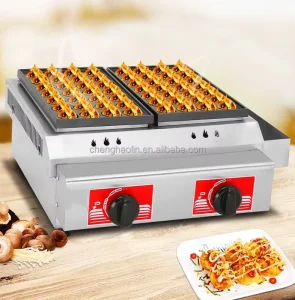 Stainless Steel Takoyaki and Fish Pellet Production Easy to Clean Plug And Play Commercial Tier Grill Machine