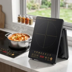 Stainless Steel Waterproof Single head Induction Cooker 220V for Home and Commercial Use Portable Touch controlled KI02010