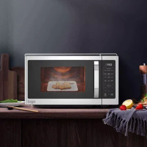 Stainless Tabletop Digital Microwave Oven with Grill