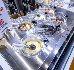 Standing Floor 6 Flavor Hard Ice Cream Maker Machine Commercial Continuous Churning Fresh Gelato Stainless Steel