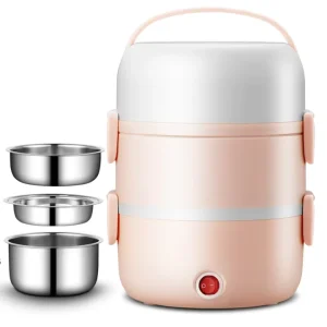 Steaming Heating Heat Preservation Multifunctional Plug in Stainless Steel Portable Electric Lunch Box