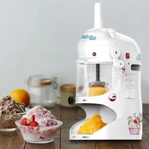 Steel Commercial Snow Ice Shaver Machine Continuous Block Ice Crusher for Home Use