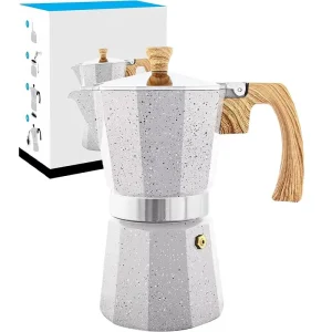 Stove Top Espresso Coffee Maker Percolator Safe Use Professional Brewing Multiple Functions Low Noise Coffee Machine