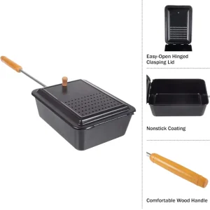 Stovetop Popcorn Popper Outdoor Popcorn Pot Lightweight Campfire Popcorn Maker With Long Handle