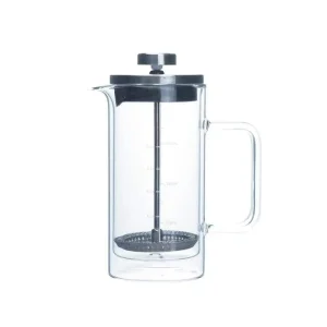 Straight Double Layer French Press Borosilicate Glass French Press for Kitchen