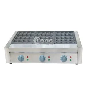 Street Food Electric Takoyaki Maker Three Plates Fish Ball Grill Nonstick Takoyaki Machine