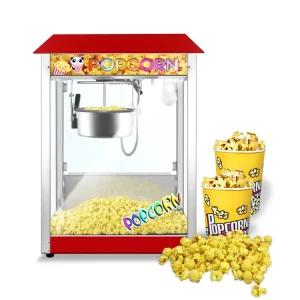 Strong Structure Commercial 8oz Kettle Popcorn Machine with Safe Organic Glasses