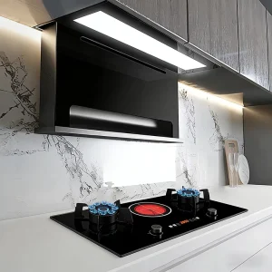 Suction Power Hidden Downdraft Extractor Kitchen Cooker Hood Smart Kitchen Range Hood with Stainless Steel Baffle Filter