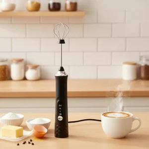 Super High RPM Large Torque Handheld Electric Milk Frother Rechargeable Foam Maker for Dark Roast Coffee