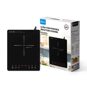 Super Slim Ultra Thin Smart Induction Cooker Large Black White Micro Crystal Glass Cooktop Stove Hob