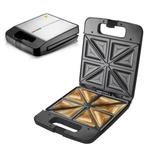 Supplier Popular 4 Slice Electric Breakfast Sandwich Burger Maker Toaster Sandwich Maker