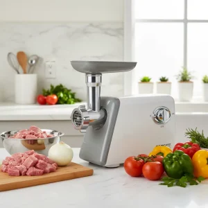 Support Logo Customization Home Desktop Electric and Manual Kitchen Appliances with DC Motor Meat Grinder and Slicer