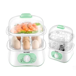 TONZE OEM Double Layer Knob Egg Cooker Electric Food Steamer