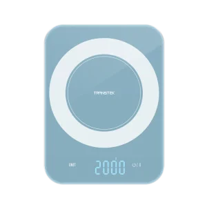 TRANSTEK Food Scale 5kg 1g Digital Kitchen Scales With Built-in Coin Battery Weight Ounces and Grams for Cooking and Baking