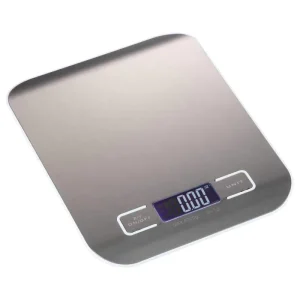 TS EK16 SF 2012 Stainless Steel Digital Kitchen Food Scale with Lid 5kg Capacity Battery Powered Digital Display