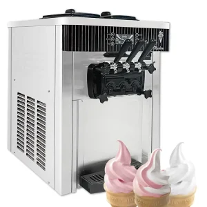 Table Top 3 Flavors Soft Ice Cream Machine