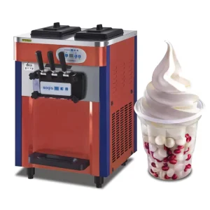 Table Top Three Flavor Soft Ice Cream Making Machine Commercial Ice Cream Maker Soft Service Ice Cream Machine