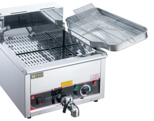 Tabletop 17L Electric Fryer Stainless Steel Countertop Deep Fryer for Restaurant Kitchenware Hotel Snack Bar Equipment