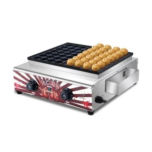 Takoyaki Maker Hot Snack Machine Electric 28 56 Holes Fishball Bbq Oven Removable Plate Easy to Clean Takoyaki Machine