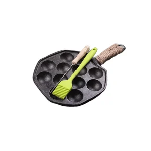 Takoyaki Pan 12 Hole Maker Skillet Cast Iron Octopus Meat Ball Mold No Stick Baking Tray for Octopus Preseason