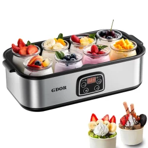 Temp Control Smart Timer Homemade Greek Yogurt Easy Digital Control Stainless Steel Yogurt Machine