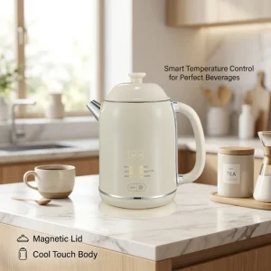 Temperature Control Electric Kettle 1.5L Fast Boil Stainless Steel 1500W for Family Hotel