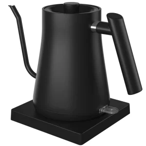 Temperature Control Stainless Steel Inner Quick Heating Electric Kettles for Boiling Water 1L Black Electric Kettles