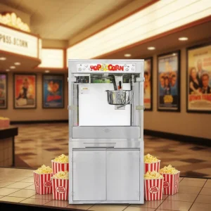 Theatre Popcorn Machine with 32 Oz Kettle Commercial Cinema Stainless Steel Automatic 4200W Electric Snack Maker