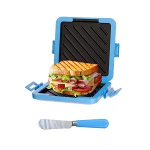 Thick Dishwasher Safe Microwave Sandwich Maker Toaster Sandwich Maker Time Saving Fast Panini Maker for Baking Dishes Pans