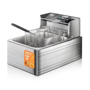 Thickened Stainless Steel Big Capacity 5.5L High Quality Single Stainless Steel Basket Electric Deep Fryer