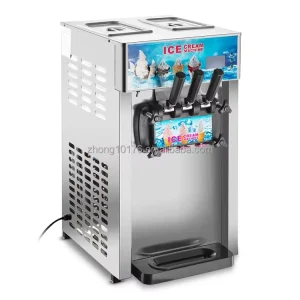 Three Flavors Automatic Soft Ice Cream Machine Commercial Ice Cream Makers for Business