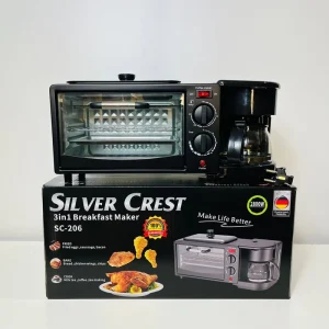 Three in One Large Capacity Electric Breakfast Machine 3 in 1 Toaster Oven and Multifunctional Household Oven Maker