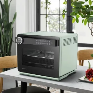 Timer Steam Air Fryer Oven with Dehydrate Function Layers Visible Window