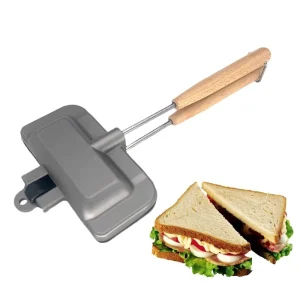 Toasted Sandwich Maker Double sided Sandwich Baking Pan Grilled Cheese Maker Nonstick Sandwich Maker Flip Grill Pan