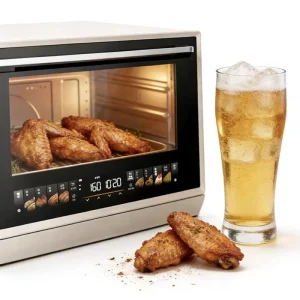 Touch + Knob Control Pizza Bake Oven Convection Air Fryer Toaster Oven Combo with Baking Dehydrate Rotisserie