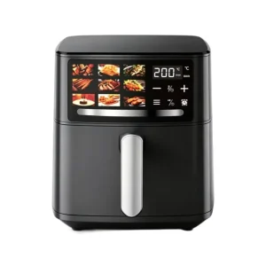 Touch Screen Air Fryer Electric Square Oven Preset Menus 60 Min Timer Adjustable Temperature Household Digital Fry Air Fryer