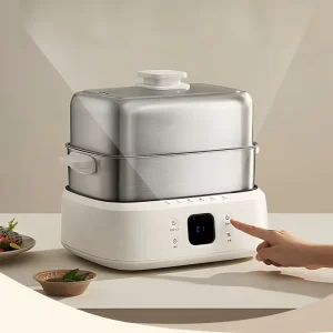 Touch Screen Automatic Multi-function Electric Steamer 3Layers 18L Household Digital Control Electric Steamer Food Cooker
