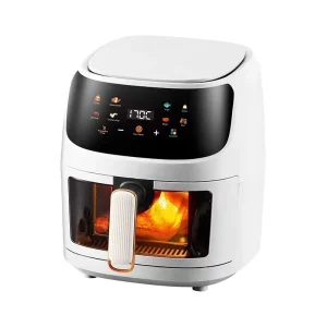 Touch Screen Household Smart Digital Black 8L Oil Free Large Visible Air Fryer Oven