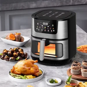 Touch Screen Large Capacity 8.5L 10L 12L 15L Stainless Steel Smart Air Fryer Digital Commercial Multifuncional Air Fryer Oven