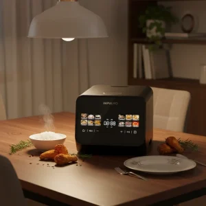 Touch Screen Rice Cooker With 12 Cooking Presets Space Saving Multi function Electric Rice Cooker for Home Kitchen