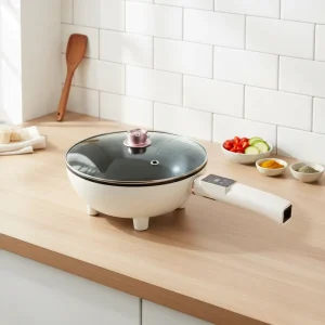Touch Screen or Mechanical Type Electric Frying Pan Portable Multi functional Electric Cooking Pot for Household Use