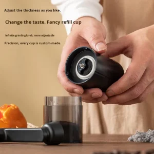 Traditional Ceramic Burr Coffee Grinder Manual Hand Cranked Design for Household Use