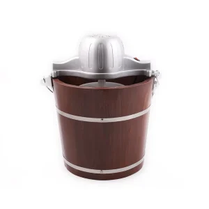 Traditional Manual Wooden Bucket Ice Cooling DIY Ice Cream Maker