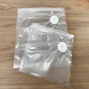 Transparent Plastic Vacuum Sealer Food Bag Resealable Zipper Vacuum Bag Clear Meat Packaging Frozen Food Bag