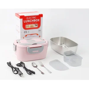 Travel Home Portable Electric Heating Lunch Boxes Stainless Steel for Car Food